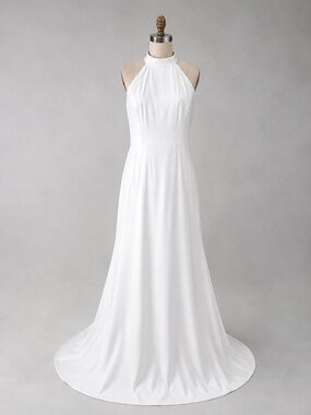 Hailey Paige Occasions Halter Wedding Gown – Size 12  – Beach & Garden Bride